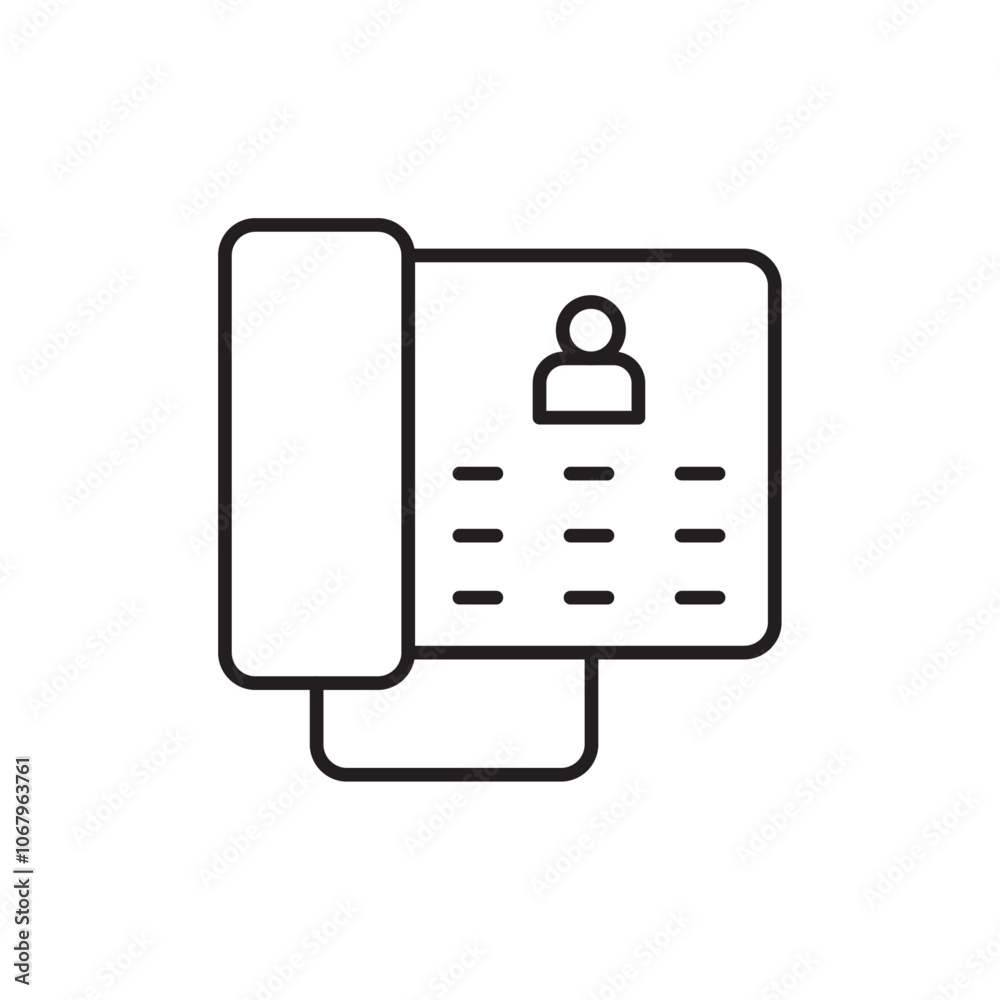 Aufkleber Interphone icon Outline vector for web ui