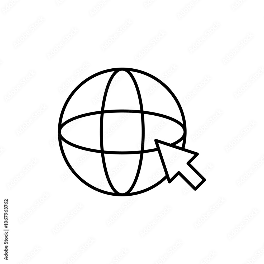 Poster Internet icon Outline vector for web ui
