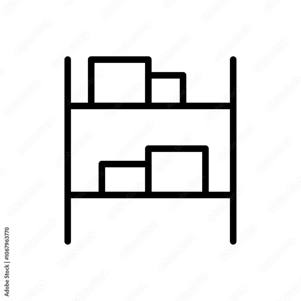 Poster inventory icon outline vector for web ui