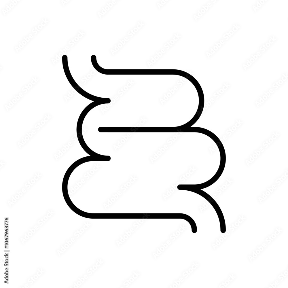 Poster Intestine icon Outline vector for web ui