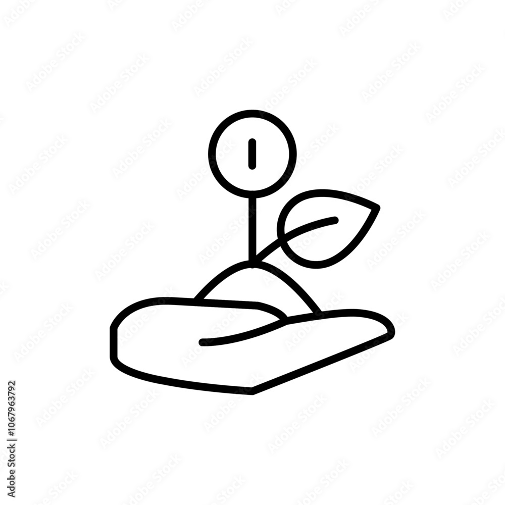 Poster investment icon outline vector for web ui