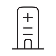 Obraz premium Hospital icon Outline vector for web ui