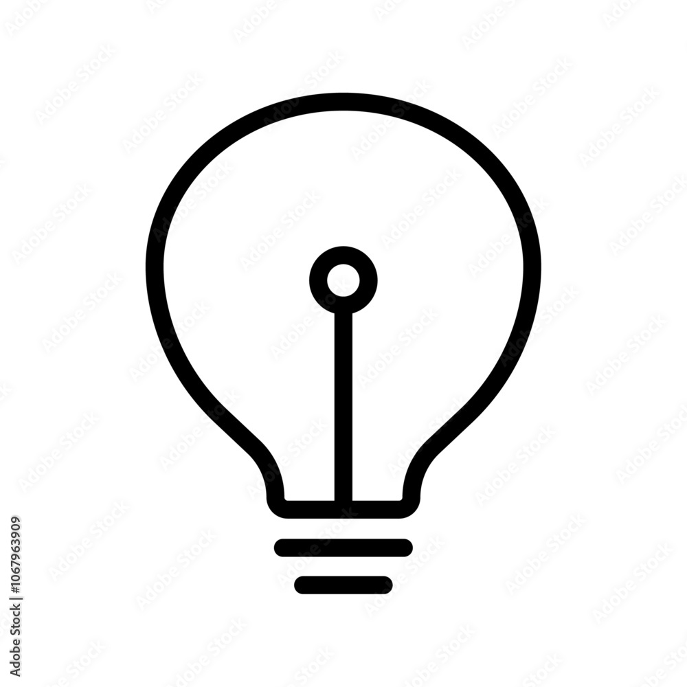Poster Light bulb icon Outline vector for web ui