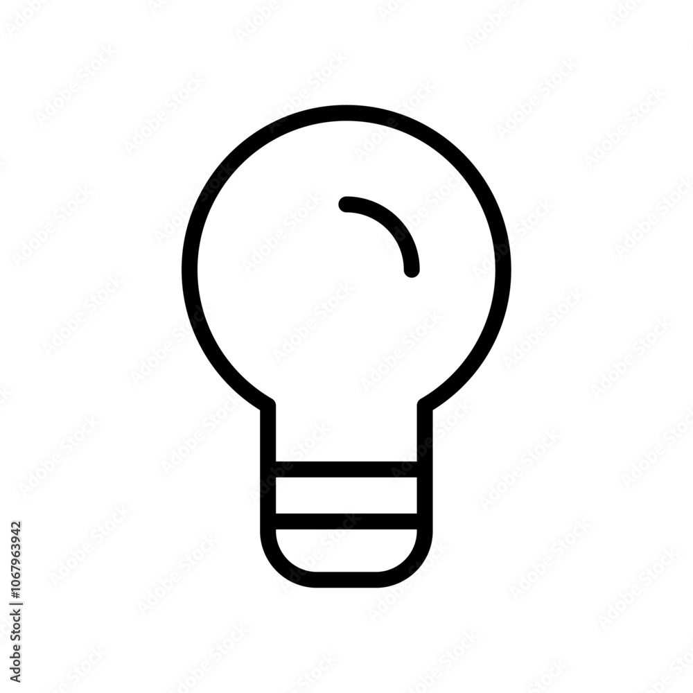 Poster Lightbulb icon Outline vector for web ui