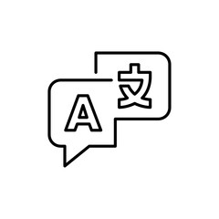Language icon Outline vector for web ui
