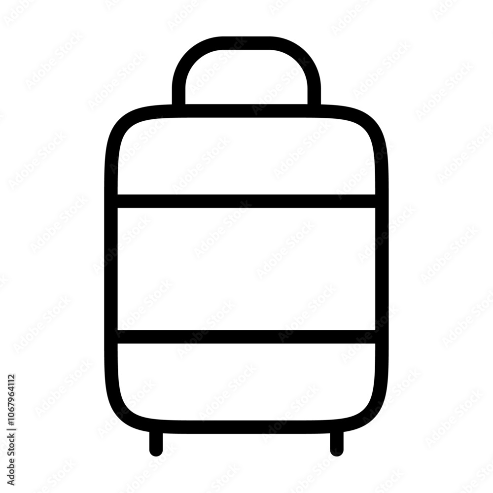 Poster luggage icon outline vector for web ui