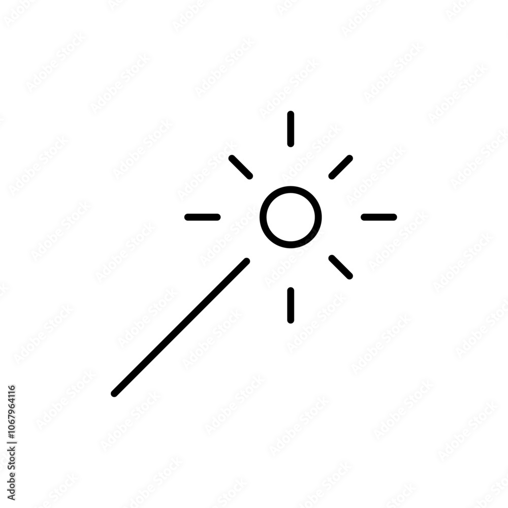 Aufkleber Magicwand icon Outline vector for web ui