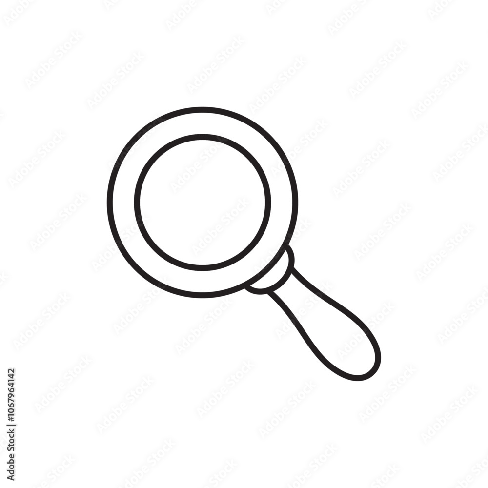 Aufkleber Loupe icon Outline vector for web ui