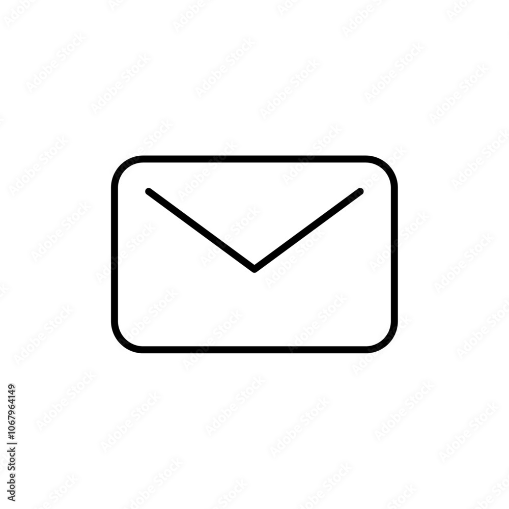 Poster Mail icon Outline vector for web ui