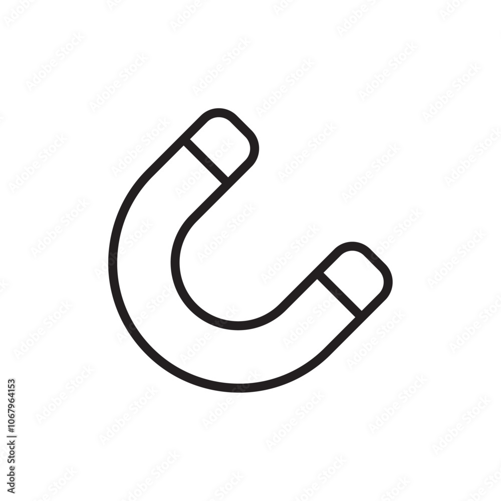 Poster Magnet icon Outline vector for web ui