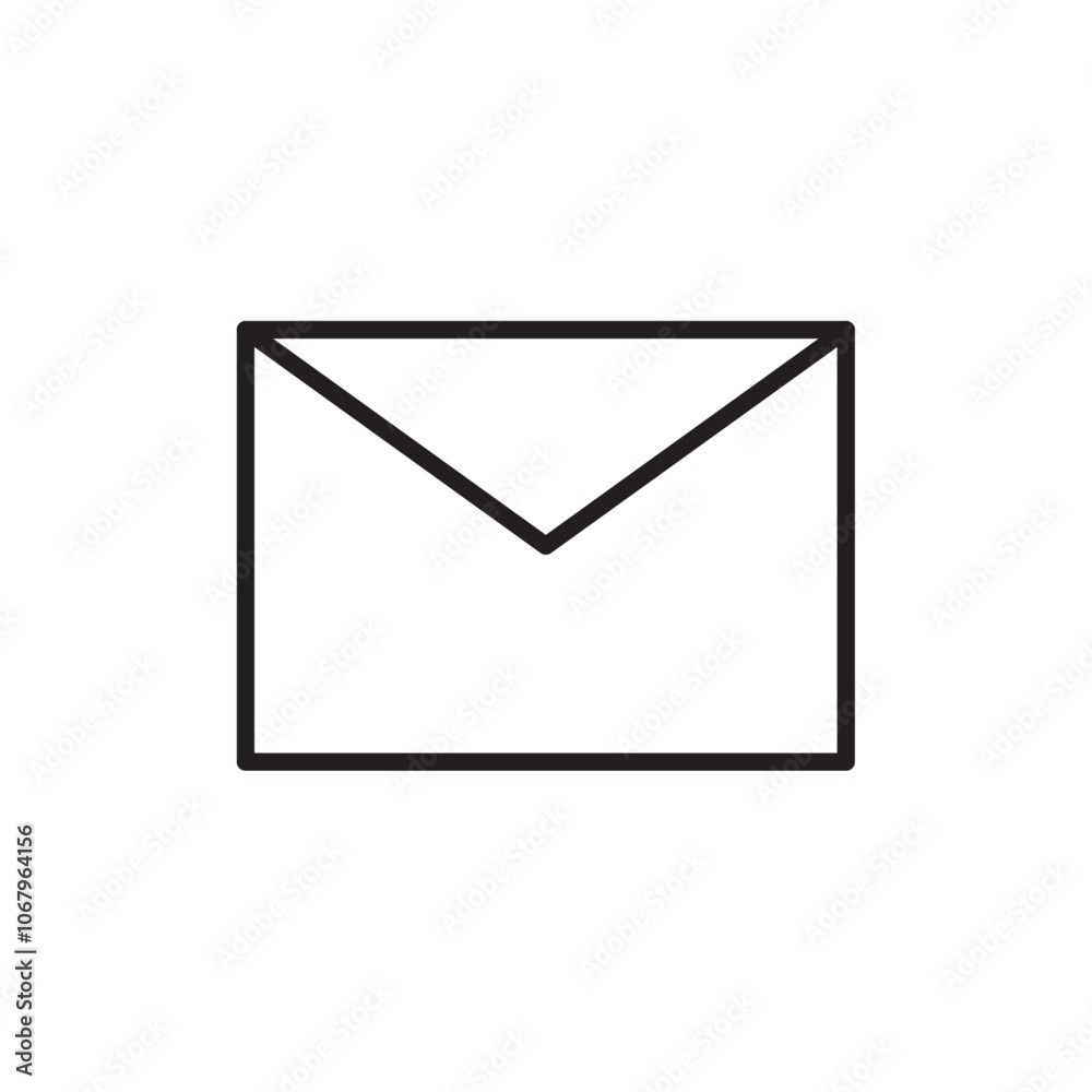 Aufkleber Mail icon Outline vector for web ui