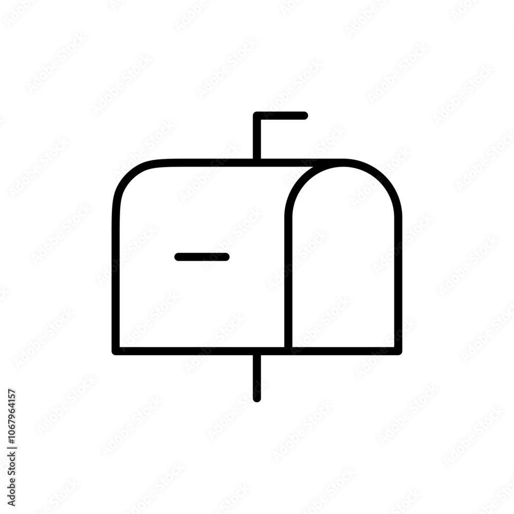 Aufkleber Mailbox icon Outline vector for web ui