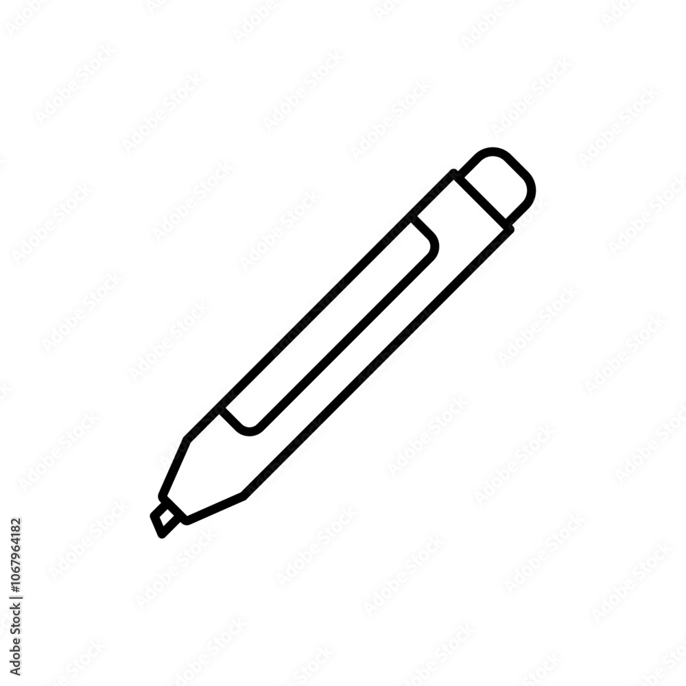 Poster marker icon outline vector for web ui