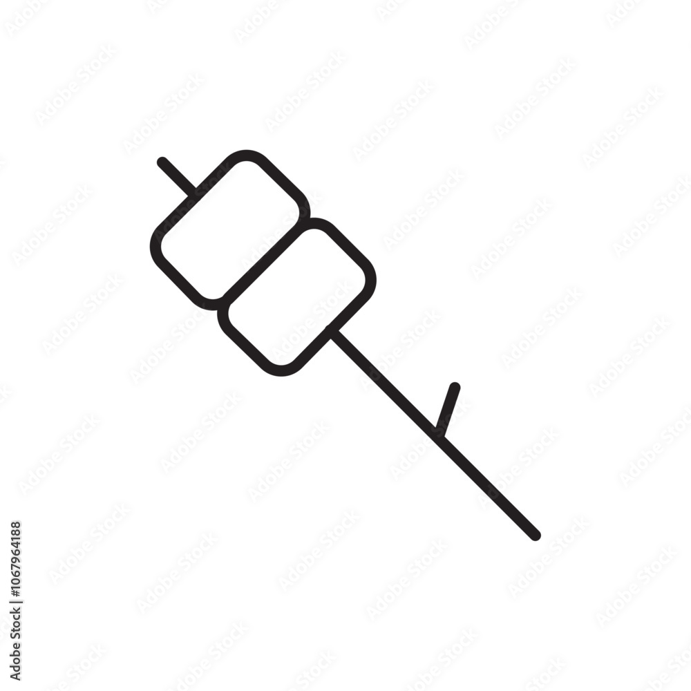 Poster Marshmallow icon Outline vector for web ui