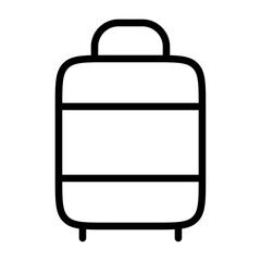 Luggage icon Outline vector for web ui
