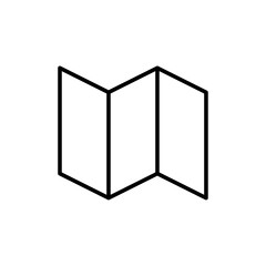 Map icon Outline vector for web ui