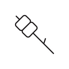 Marshmallow icon Outline vector for web ui