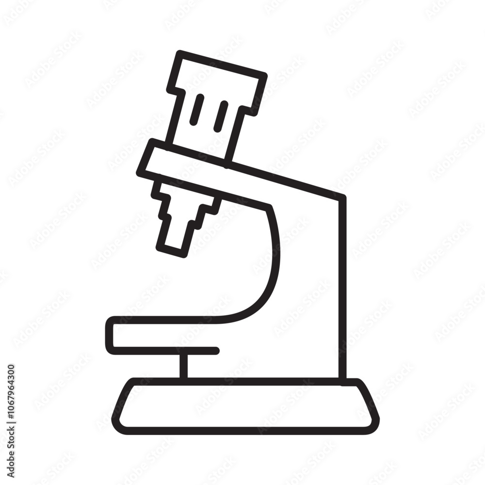 Aufkleber microscope icon outline vector for web ui