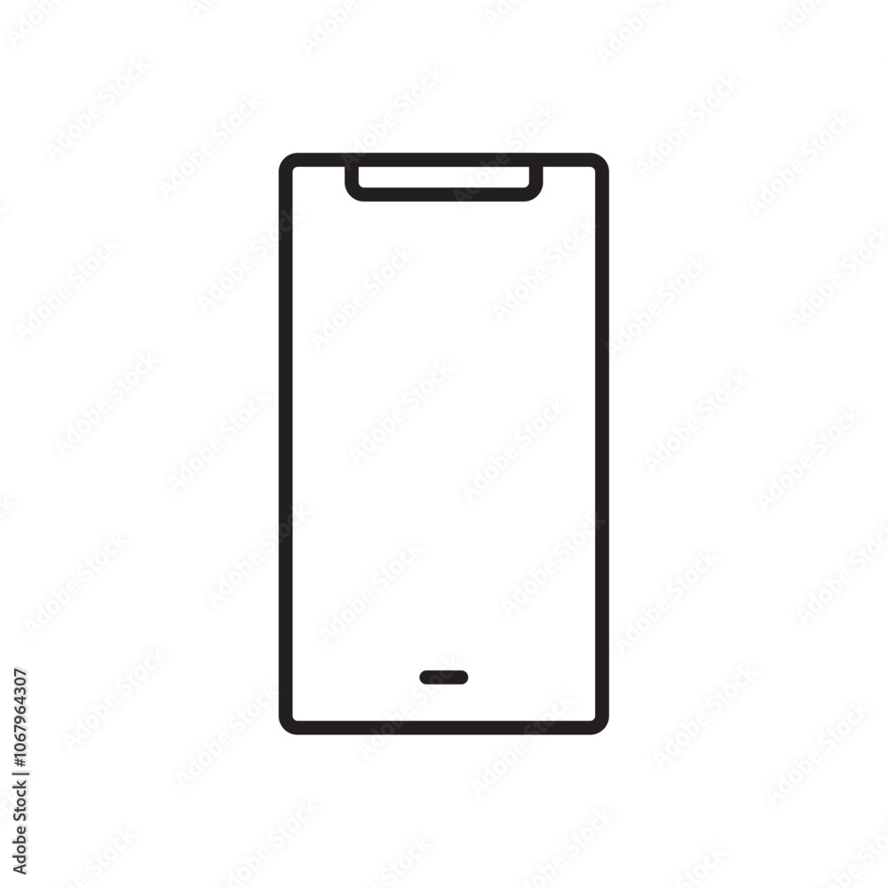 Poster Mobile icon Outline vector for web ui