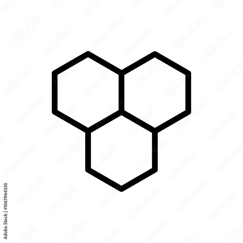 Aufkleber Molecule icon Outline vector for web ui
