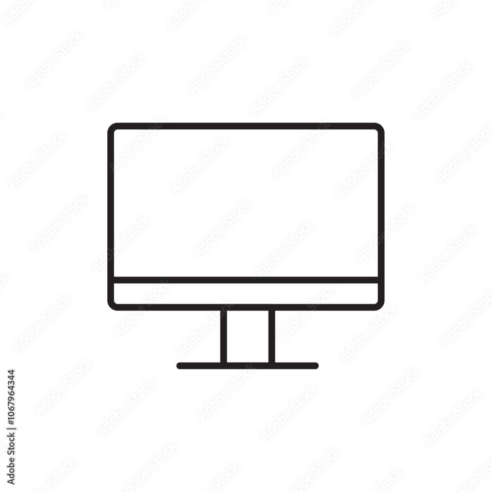 Aufkleber Monitor icon Outline vector for web ui
