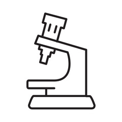 Microscope icon Outline vector for web ui