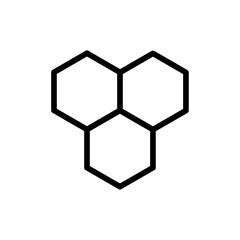 Molecule icon Outline vector for web ui
