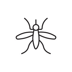 Mosquito icon Outline vector for web ui