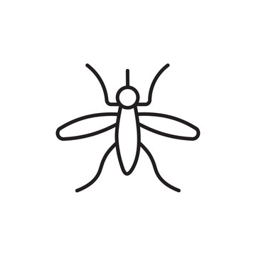 recommend clip art: Mosquito icon Outline vector for web ui