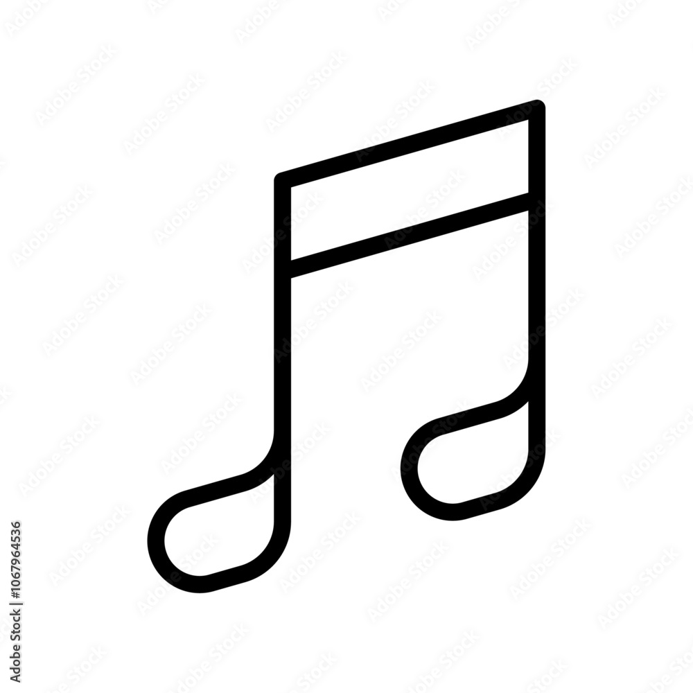 Poster Music icon Outline vector for web ui