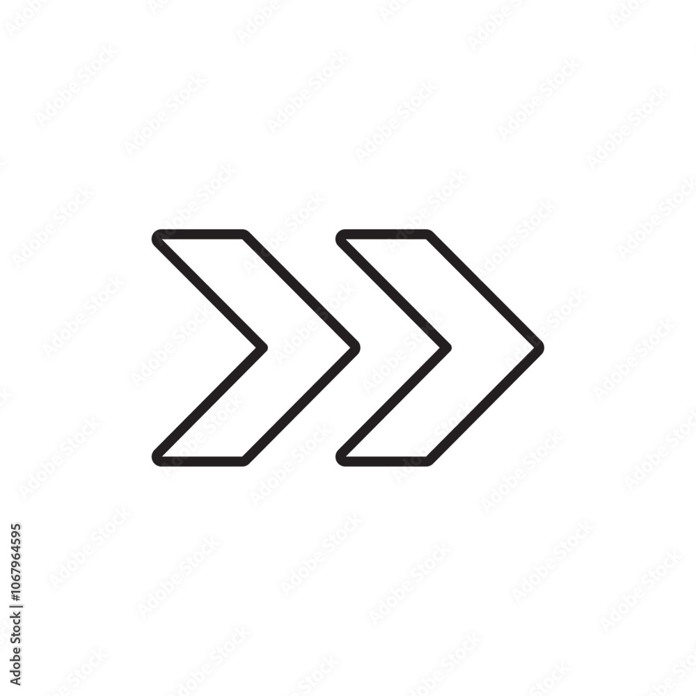 Poster Next arrow icon Outline vector for web ui