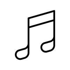 Music icon Outline vector for web ui