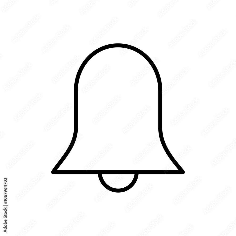 Poster Notification bell icon Outline vector for web ui
