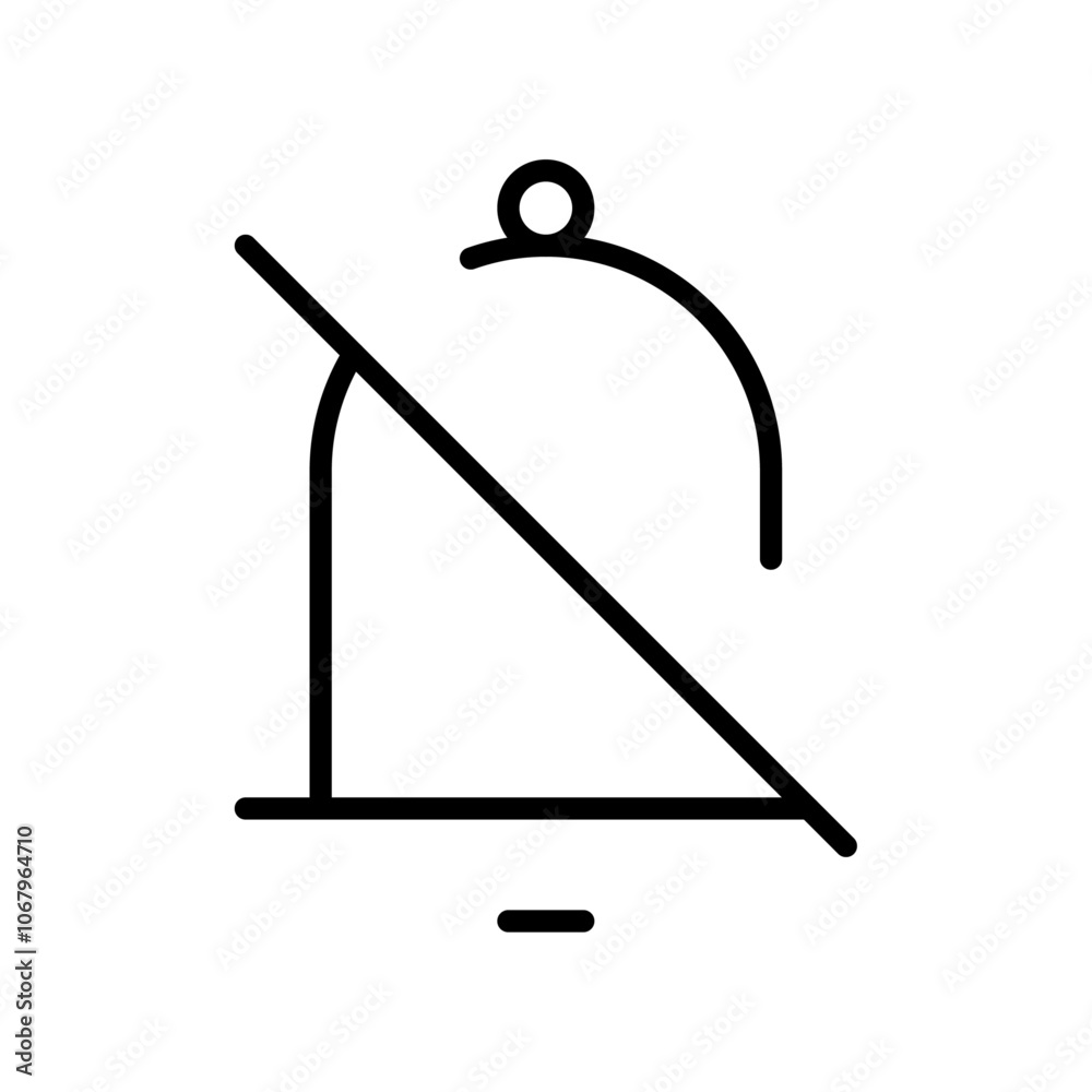 Aufkleber Notification off icon Outline vector for web ui