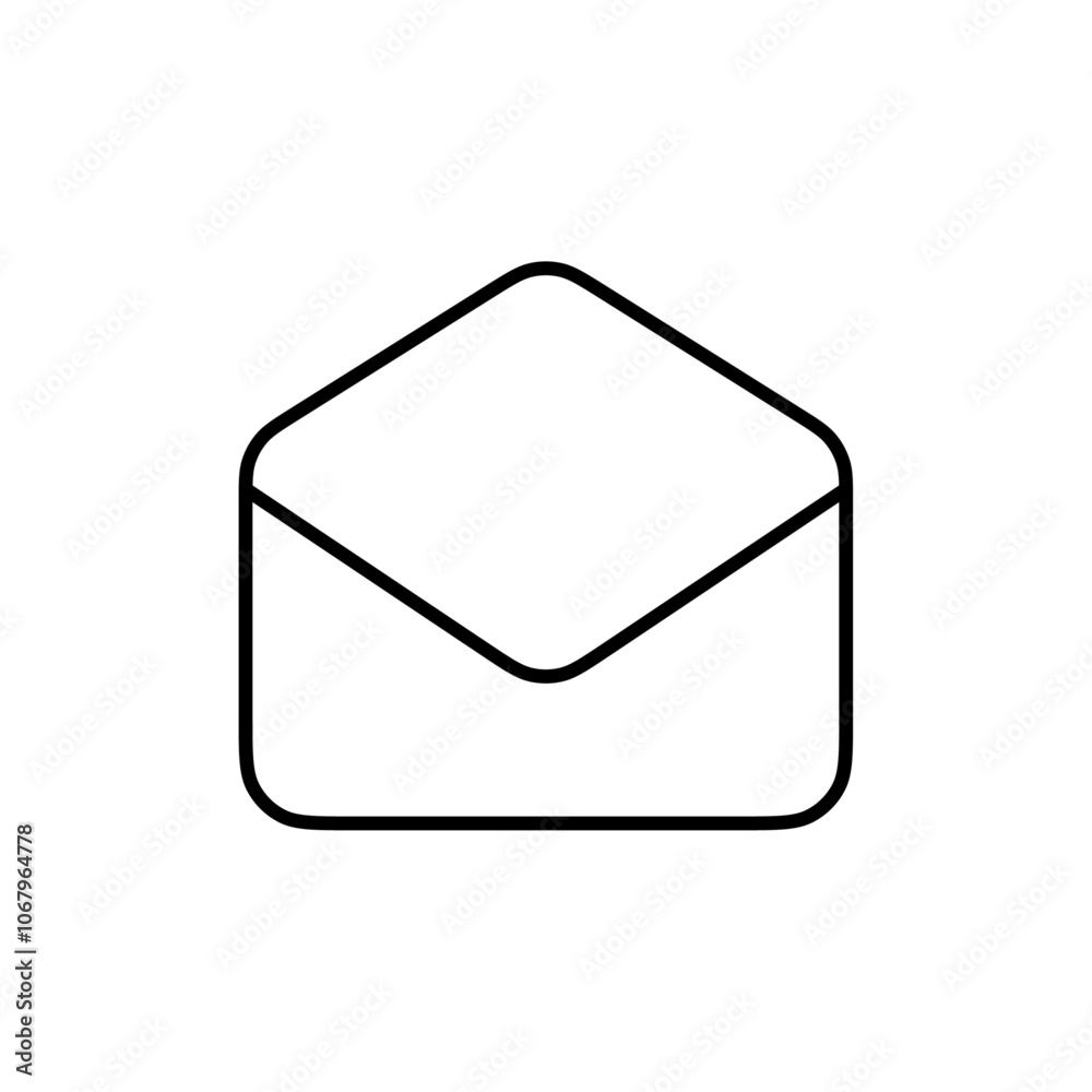 Poster Open envelope icon Outline vector for web ui