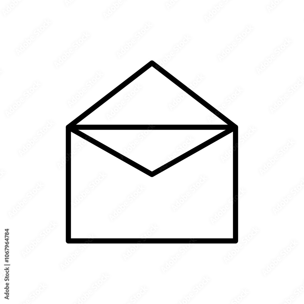 Poster Open envelope icon Outline vector for web ui