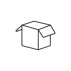 Open box icon Outline vector for web ui