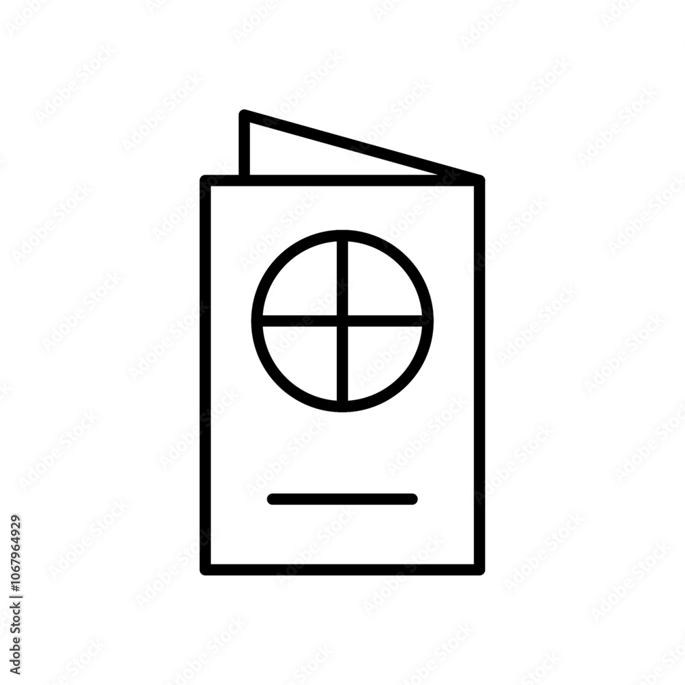 Aufkleber Passport icon Outline vector for web ui