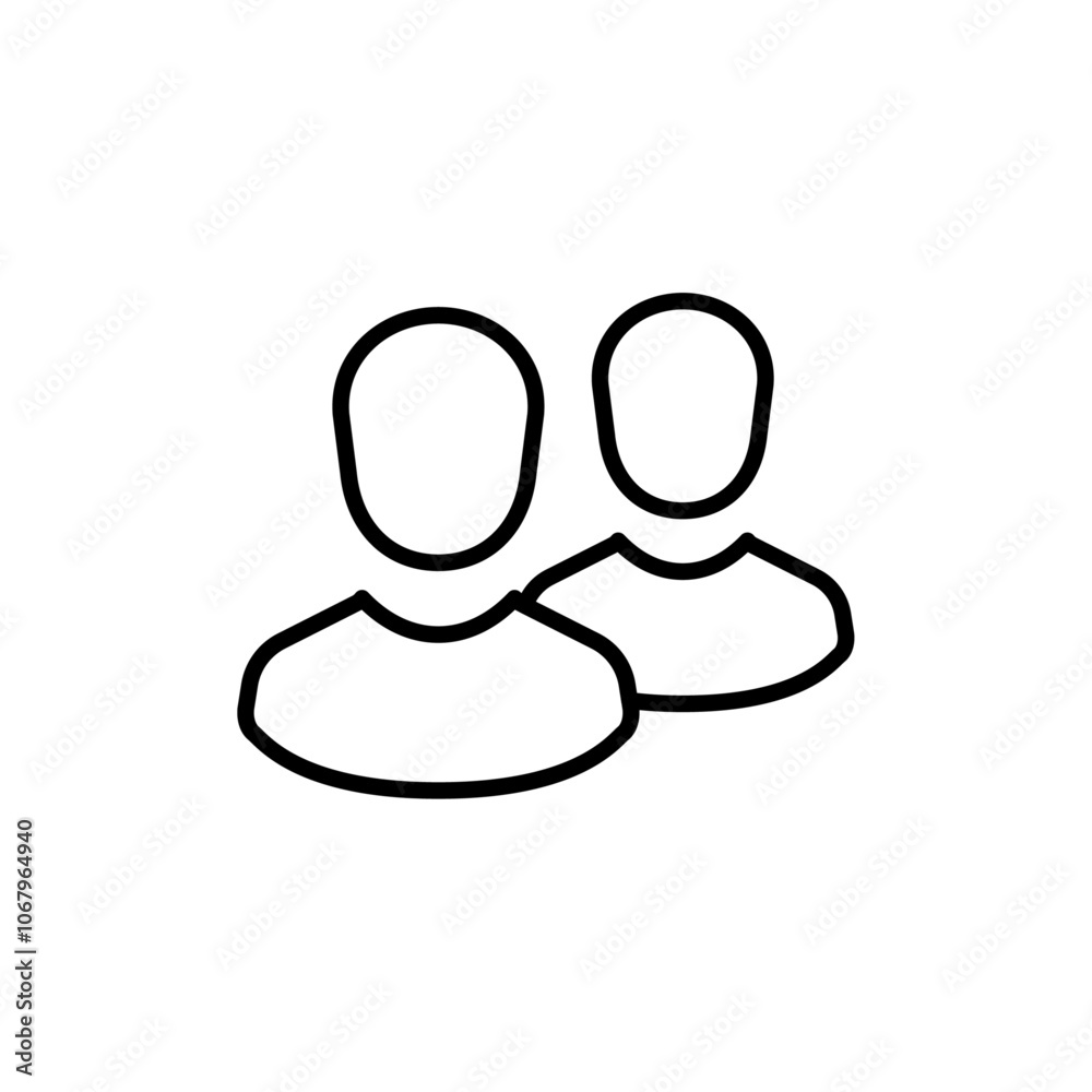 Poster partner icon outline vector for web ui
