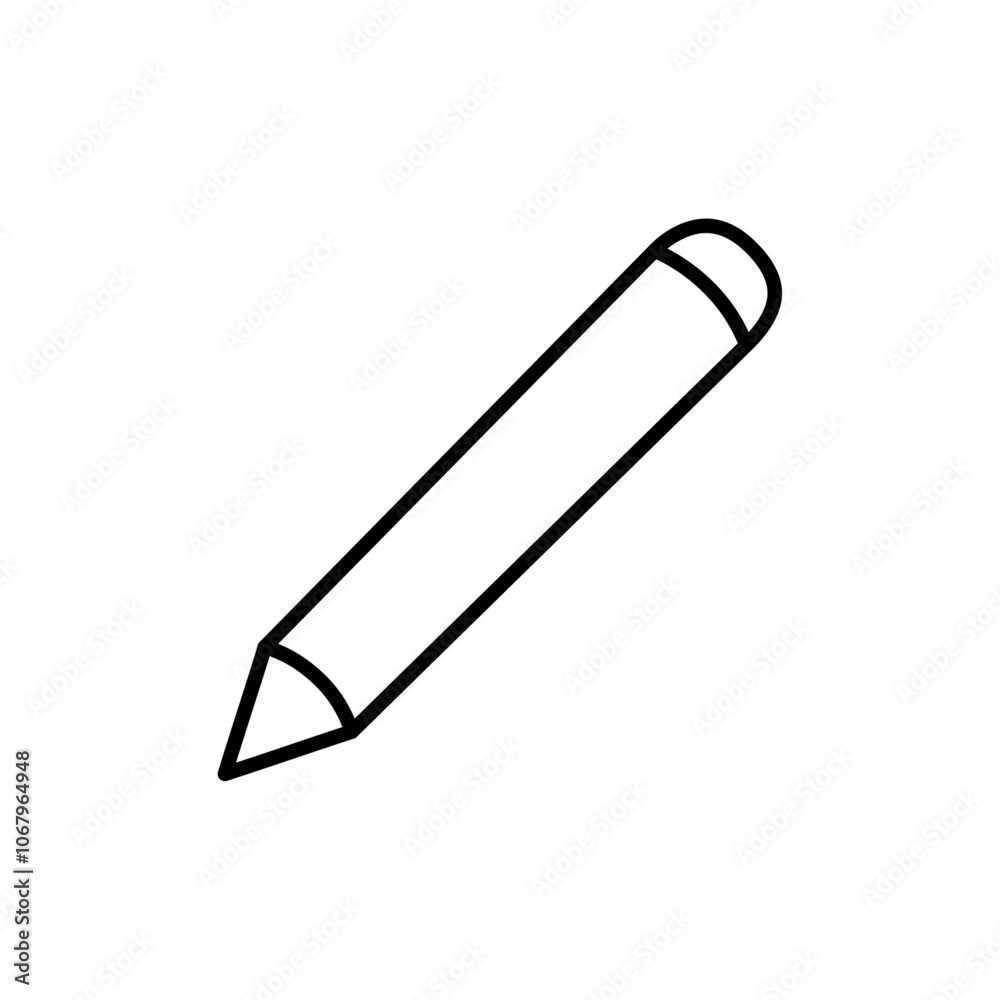 Poster pencil icon outline vector for web ui