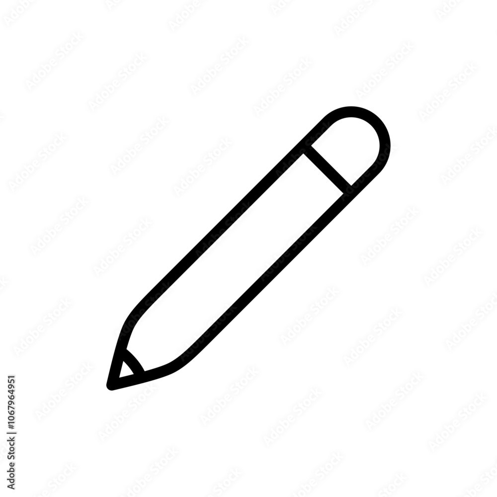 Poster Pencil icon Outline vector for web ui