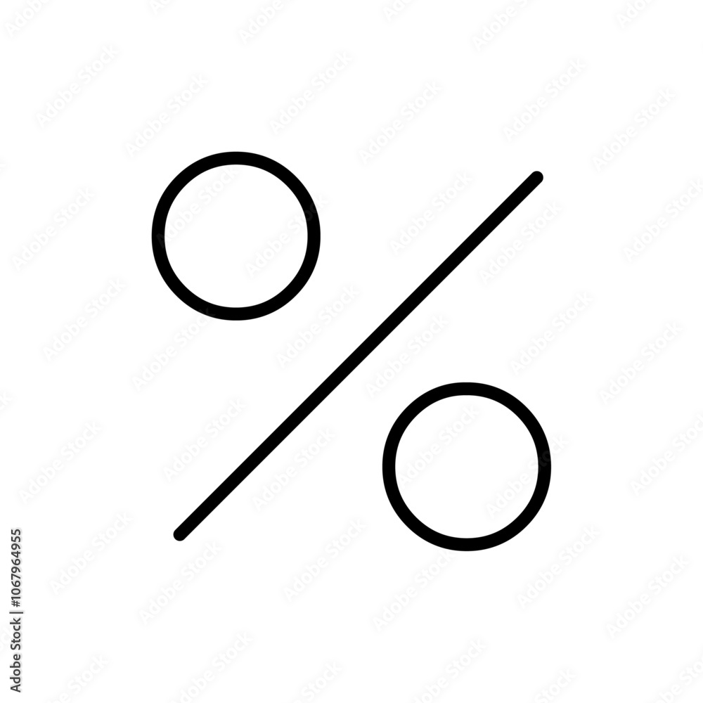 Aufkleber percentage icon outline vector for web ui