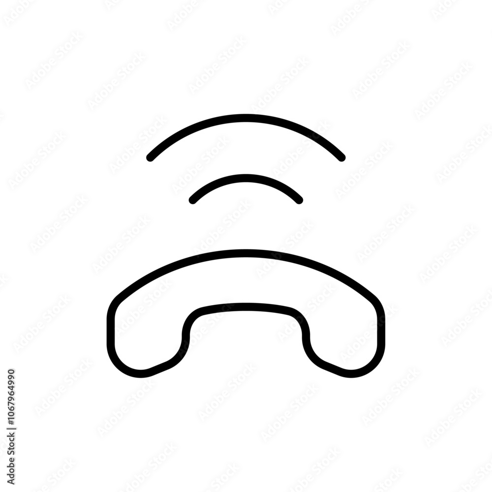 Poster Phone call icon Outline vector for web ui