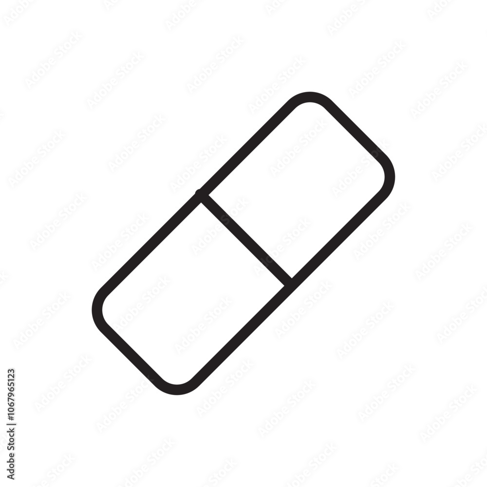 Poster Pill icon Outline vector for web ui
