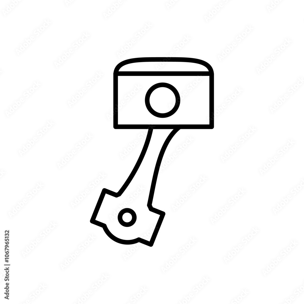 Poster Piston icon Outline vector for web ui