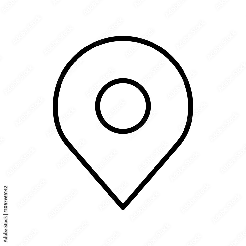 Poster pin icon outline vector for web ui