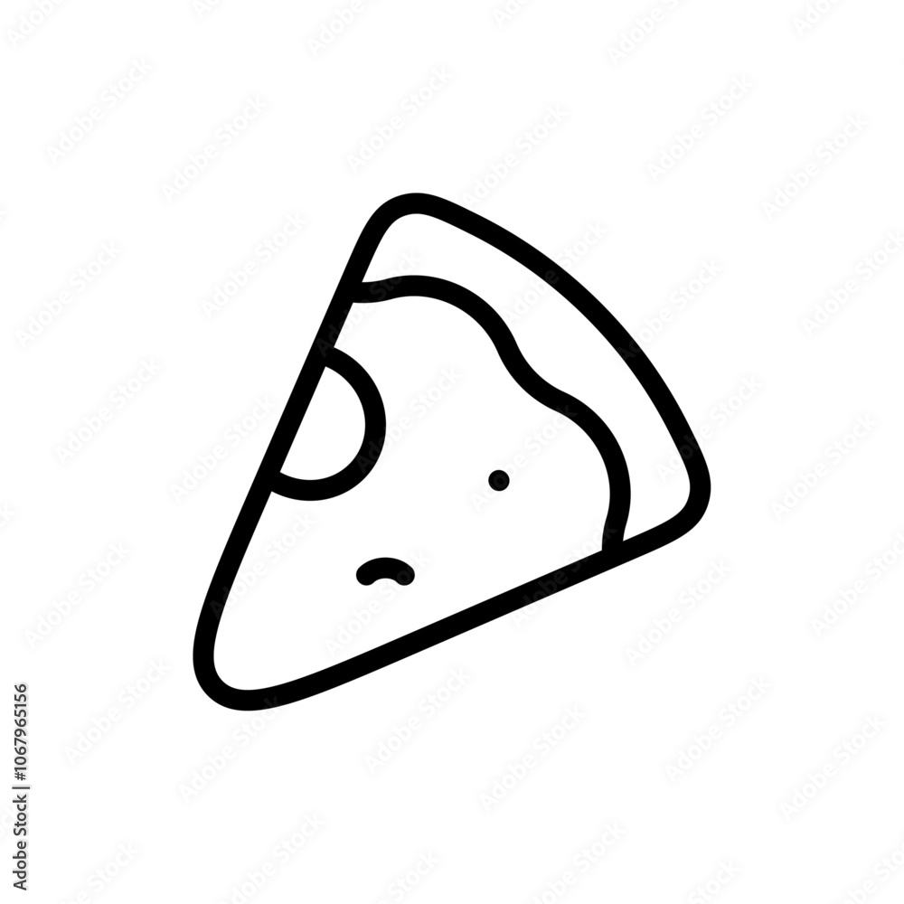 Aufkleber pizza slice icon outline vector for web ui