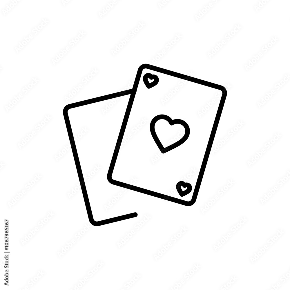 Aufkleber Playing cards icon Outline vector for web ui