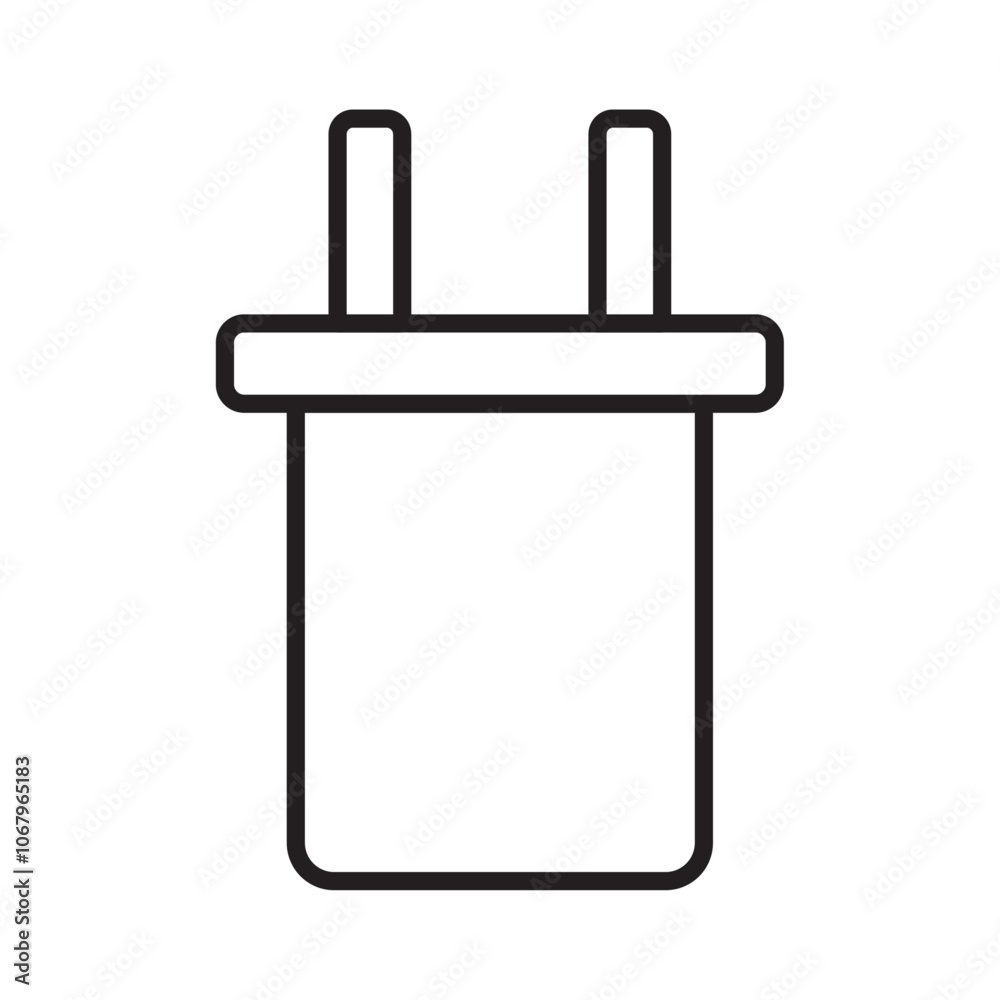 Aufkleber Plug icon Outline vector for web ui