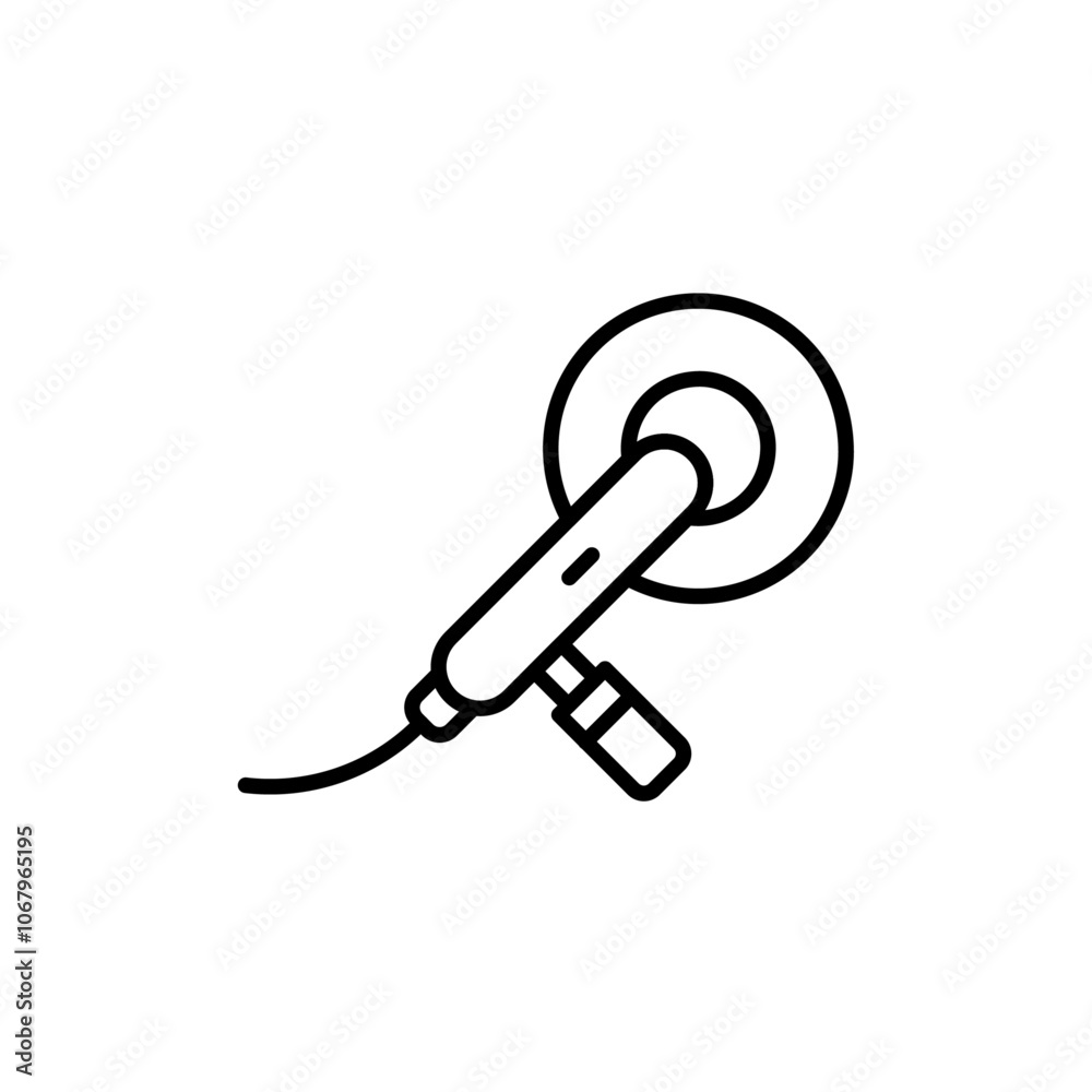 Poster Polisher icon Outline vector for web ui